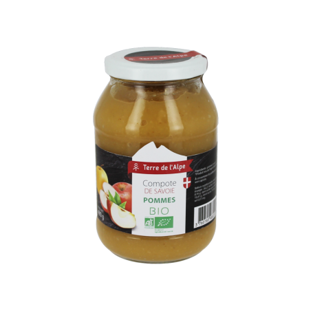 Compote de Savoie Pomme Bio Le pot de 480g TERRE DE L'ALPE