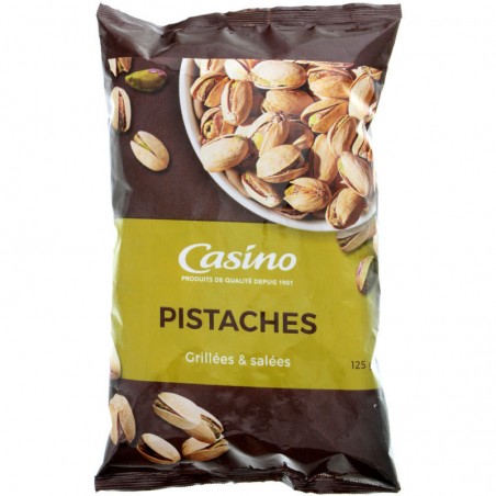 CASINO Pistaches grillées salées 125g