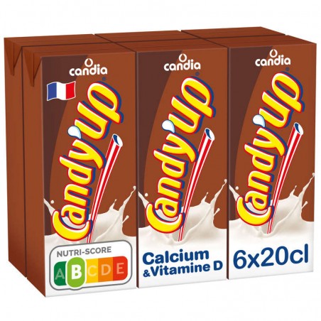 CANDIA CANDY'UP Boisson lactée chocolat 6x20cl