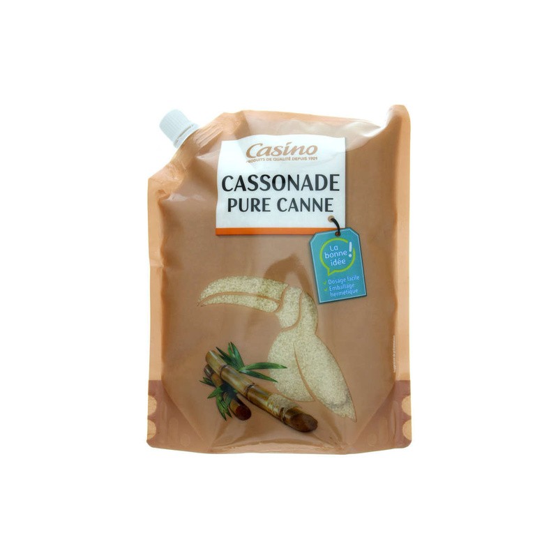 CASINO Cassonade pure canne Doypack - 750g CASINO Cassonade pure canne Doypack - 750g